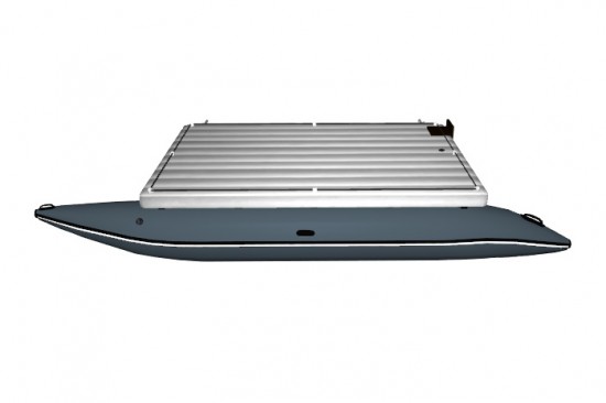 Side platform for inflatable boats